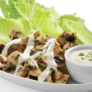 Salada de alface com champignon
