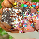 Conheça o sorvete na casquinha de waffle!