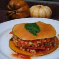 Ravioli de Abóbora ao contrário com Lingüiça de Javali