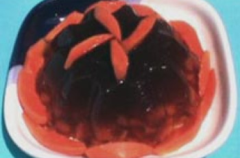 Gelatina de Cassis com Papaya