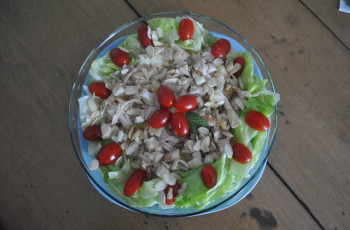 Salada de Frango Defumado com Abacaxi
