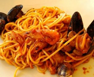 Macarrão com frutos do mar