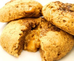 Pãezinhos de capuccino com doce de leite