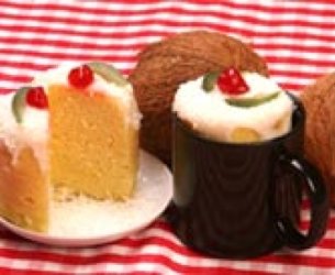 Bolo de Caneca de Leite de Coco