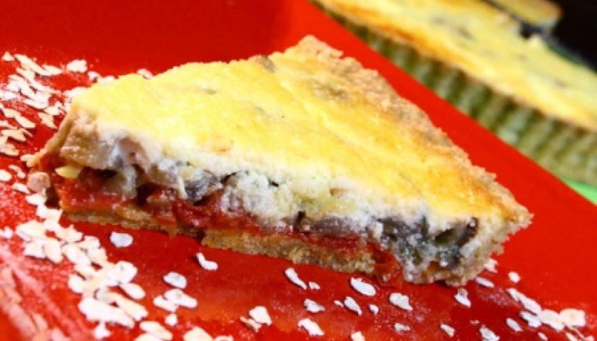 Quiche de Berinjela e Tomate Seco Quiche de Berinjela e Tomate Seco