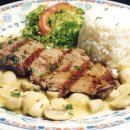 Bife com Molho de Champignon