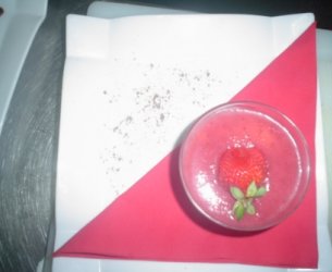 Mousse de Morango e Queijo
