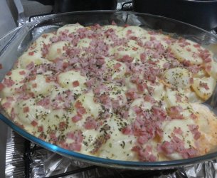Batata de forno com frango