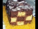 Bolo Xadrez com Ganache