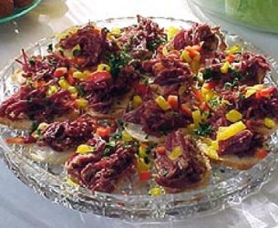 Canapés de Carne Seca