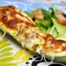 Abobrinha Recheada com Frango e Queijo