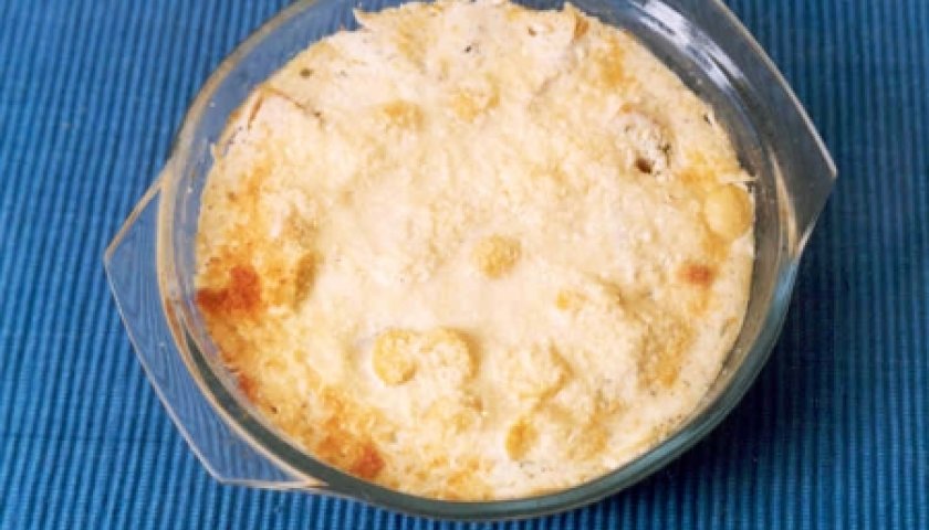 Abóbora ao Molho Branco Gratinada