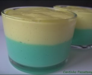 Flan verde e amarelo