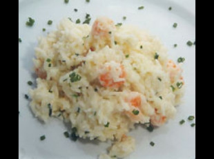 Arroz com Camarão ao Vinho