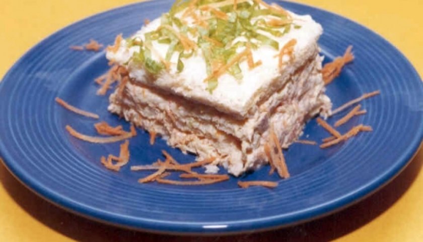 torta de camarão falso torta de camarão falso