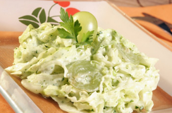 Salada verde de microondas
