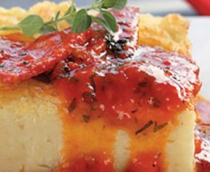 Nhoque de forno com molho calabresa