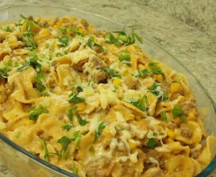 Macarrão na Pressão com Carne Moída e Milho