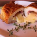 Peito de frango recheado com bacon presunto e queijo