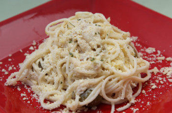Bacalhau Italiano com Espaguete