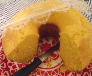 Bolo de Milho de Liquidificador com Coco