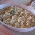 Risoto de Camarão, Alho Poro, Limão Siciliano e Ervilha