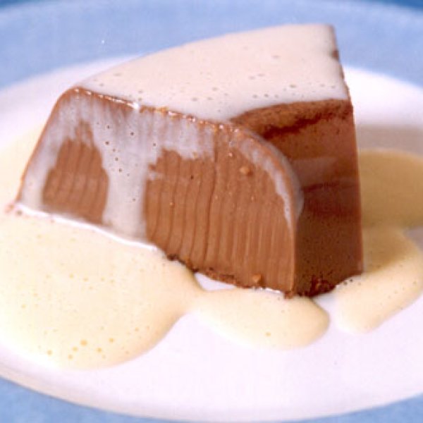 Receita de Flan de Chocolate com Creme Inglês CyberCook