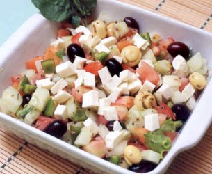 Salada Grega com Cogumelos