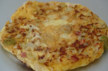 Omelete de Talos de Couve-flor