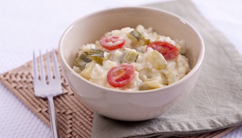 Risoto de Abobrinha Filadélfia