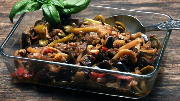 Antepasto de berinjela na panela de pressão/CyberCook