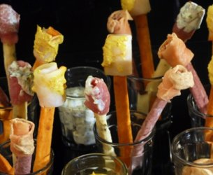 Dip de curry para o canapé de peru com ervilha