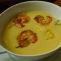 Creme de Milho com Camarão Apimentado