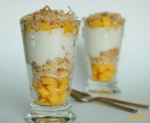 Parfait de mango e coco