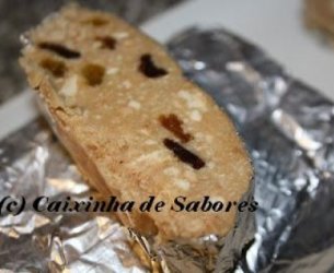 Salame de chocolate branco Salame de chocolate branco
