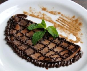 Panqueca com chocolate