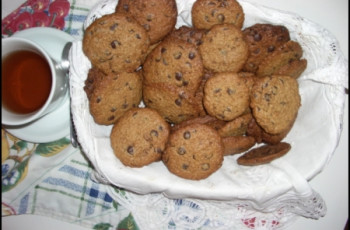Cookies de Aveia com Gotas de Chocolate