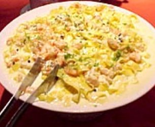 Fetuccini ao Molho de Camarão e Limão