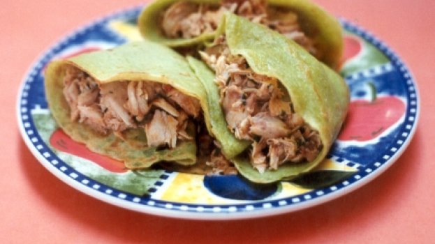 Panqueca verde de frango Panqueca verde de frango