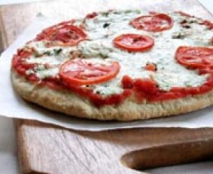 Pizza de alho e queijo light