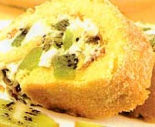 Rocambole de Kiwi e Pistache