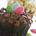 Cupcake de Chocolate ao cubo com ninho de Amêndoas