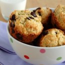 Muffins de Banana, Coco e Chocolate