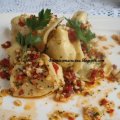 Agnolini de Espinafre, Ricota e Damasco ao Pesto de Ervas e Tomates Secos