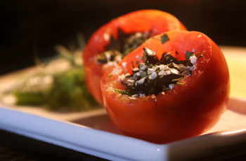 Tomates Recheados com Espinafre