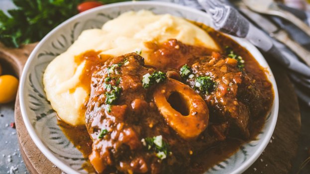 Rabada com polenta de agrião/CyberCook