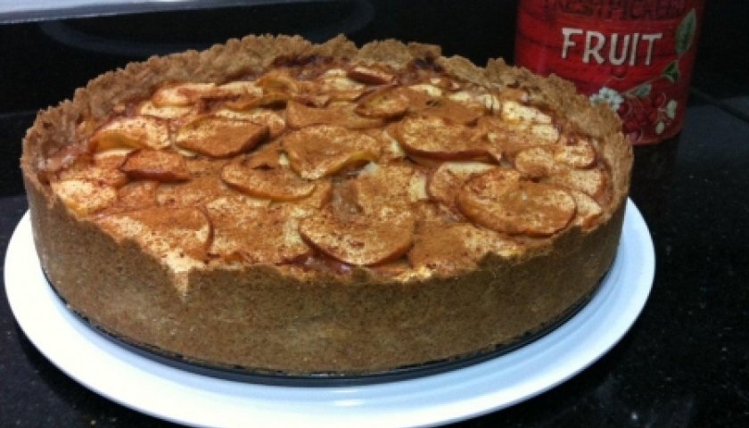Torta de maçã vegana Torta de maçã vegana
