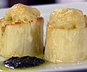 Palmito Recheado com Brandade de Bacalhau