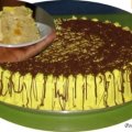 Bolo Mousse de Pêssego com Sorvete de Creme