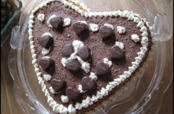 Torta Coração de Chocolate